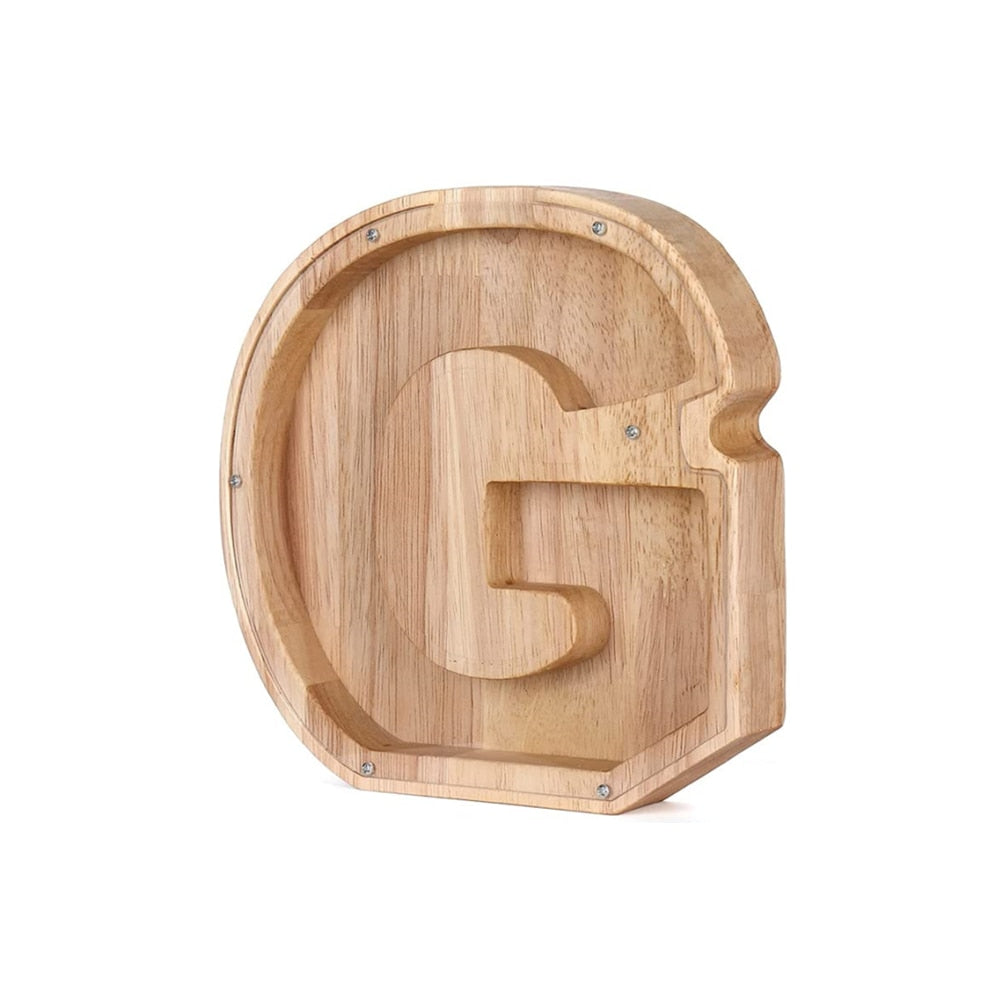 Holzbuchstabe G, naturbelassen, dekorativ, aus Holz, Wanddekoration, 3D-Design