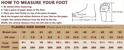 Größentabelle für Schuhe, Fußmessanleitung, US- und EU-Größen, Zentimeter, Millimeter.