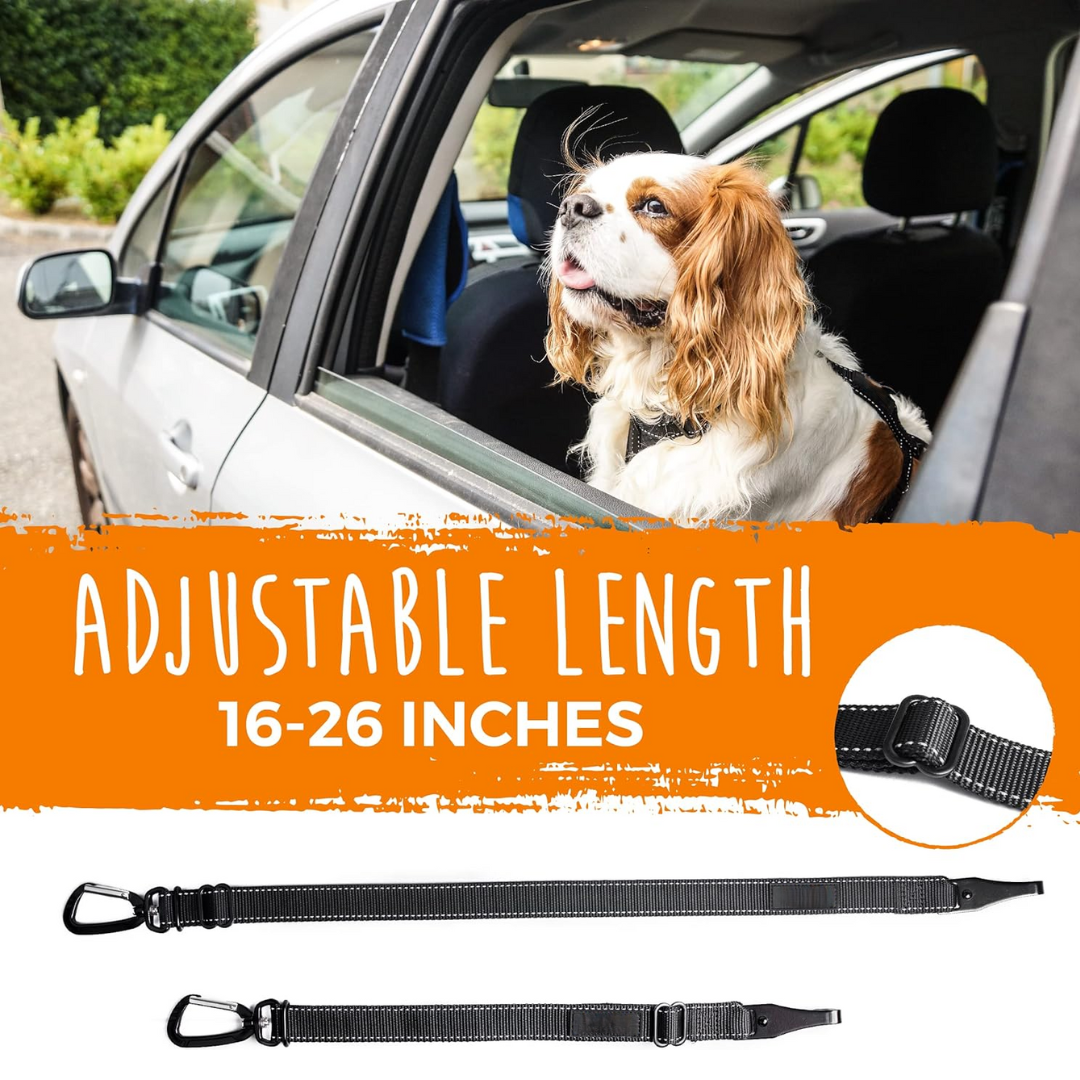 Hundesicherheitsgurt Auto, verstellbar, schwarz, 16-26 Zoll, Haustierzubehör, Reisen.