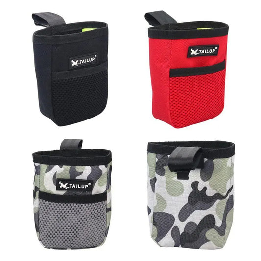 Hundetraining Leckerli-Tasche, schwarz, rot, Camouflage, Mesh-Design, tragbar, robust.