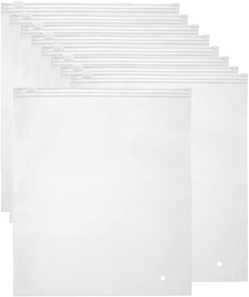 Wiederverwendbare Frosted Zip Beutel – 40er-Pack Kleideraufbewahrungsbeutel mit Lüftungslöchern (Kaufe 1, Erhalte 1 GRATIS)