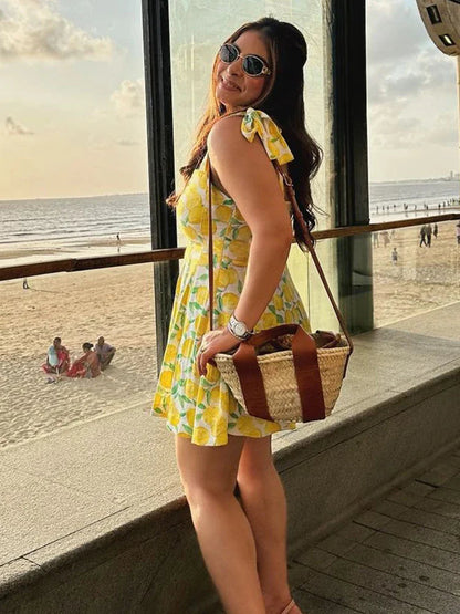 Sommerkleid mit Zitronenmuster – Lianne