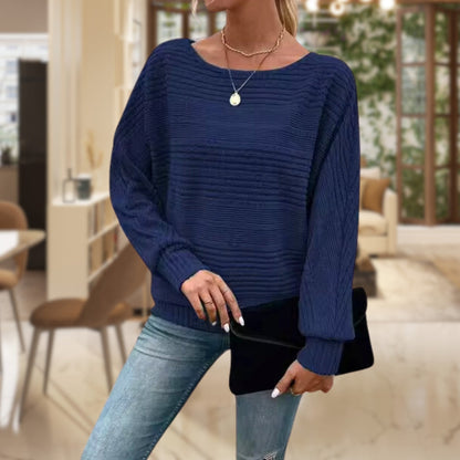 Gestreifter Damen Strickpullover – Zorine