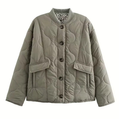 Elegante Damenjacke mit Leopardenfutter – Narela