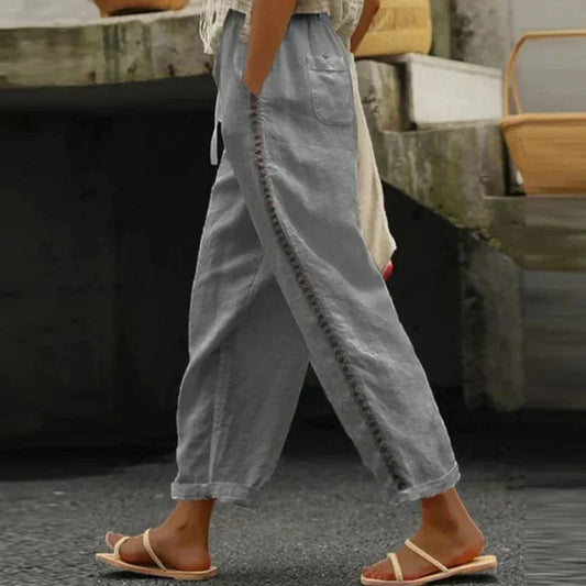 Boho Damen-Sommerhose mit Muster – Solea