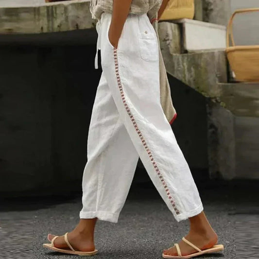 Boho Damen-Sommerhose mit Muster – Solea