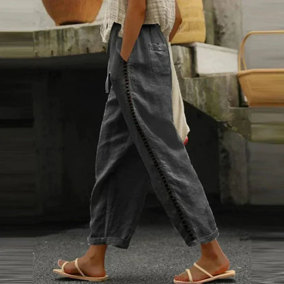 Boho Damen-Sommerhose mit Muster – Solea