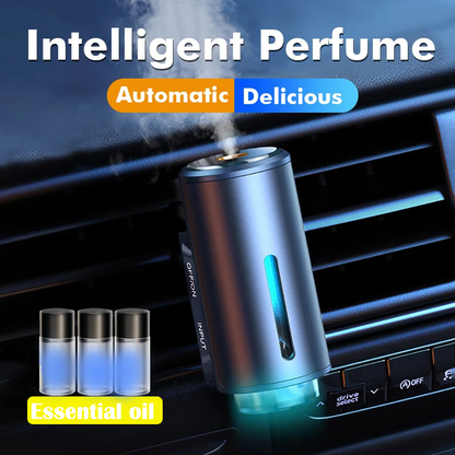 Intelligenter Auto-Lufterfrischer, automatischer Duftspender, ätherisches Öl, blaues LED-Licht