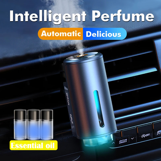 Intelligenter Auto-Lufterfrischer, automatischer Duftspender, ätherisches Öl, blaues LED-Licht