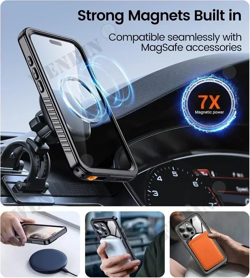IP68 Waterproof Full-Body Diving Case with Magnetic Fit – 1+1 FREE-For iPhone 13 Pro-State of Style
