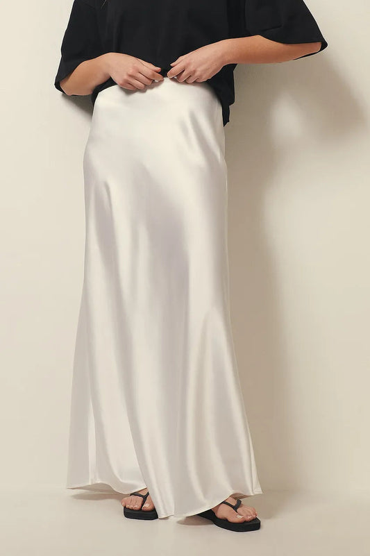 Hohe Taille Satinrock – Leona
