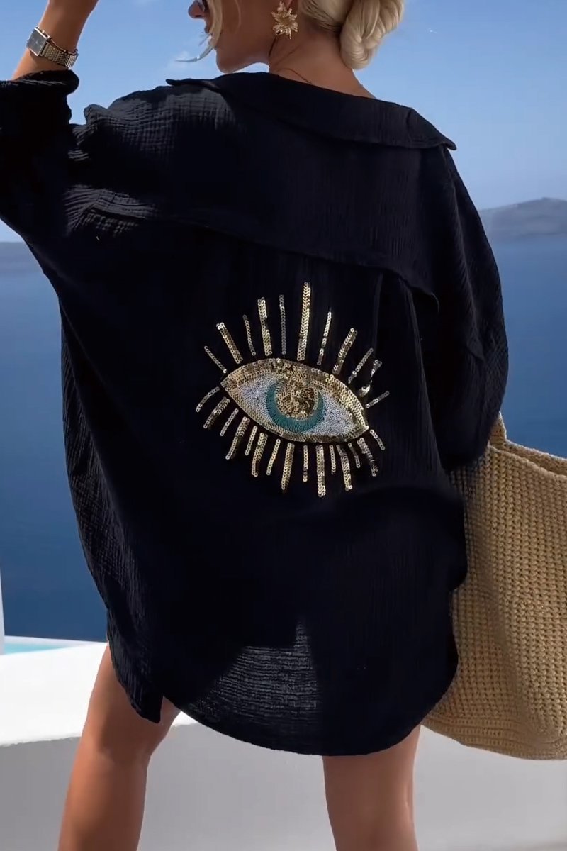Sommerliche Damen-Tunika mit verziertem Rücken – Serena