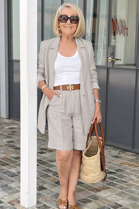 Trendiges Damen-Sommeroutfit aus Leinen – Camille
