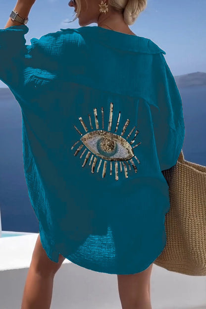 Sommerliche Damen-Tunika mit verziertem Rücken – Serena