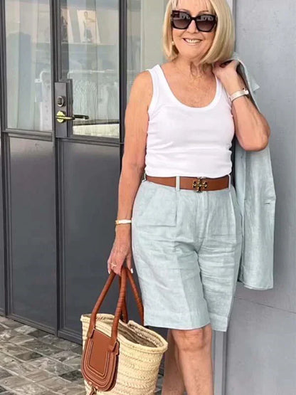 Trendiges Damen-Sommeroutfit aus Leinen – Camille
