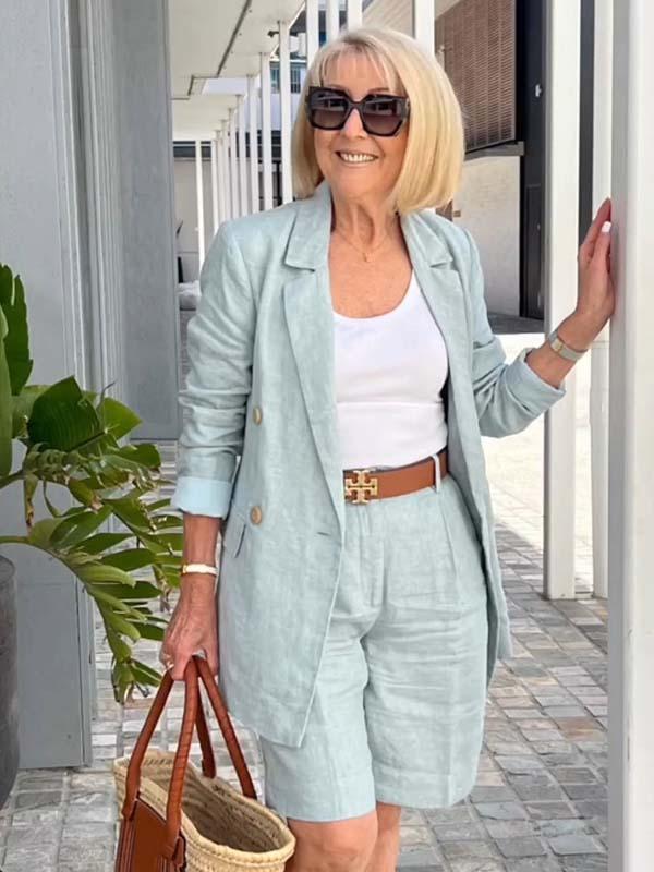 Trendiges Damen-Sommeroutfit aus Leinen – Camille