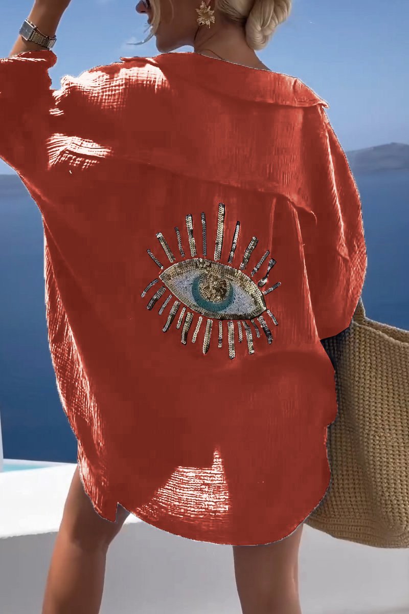 Sommerliche Damen-Tunika mit verziertem Rücken – Serena