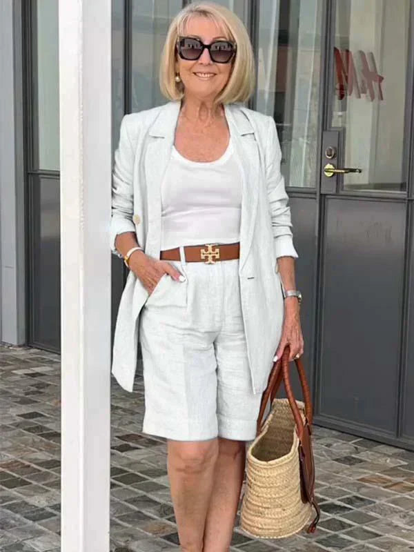 Trendiges Damen-Sommeroutfit aus Leinen – Camille