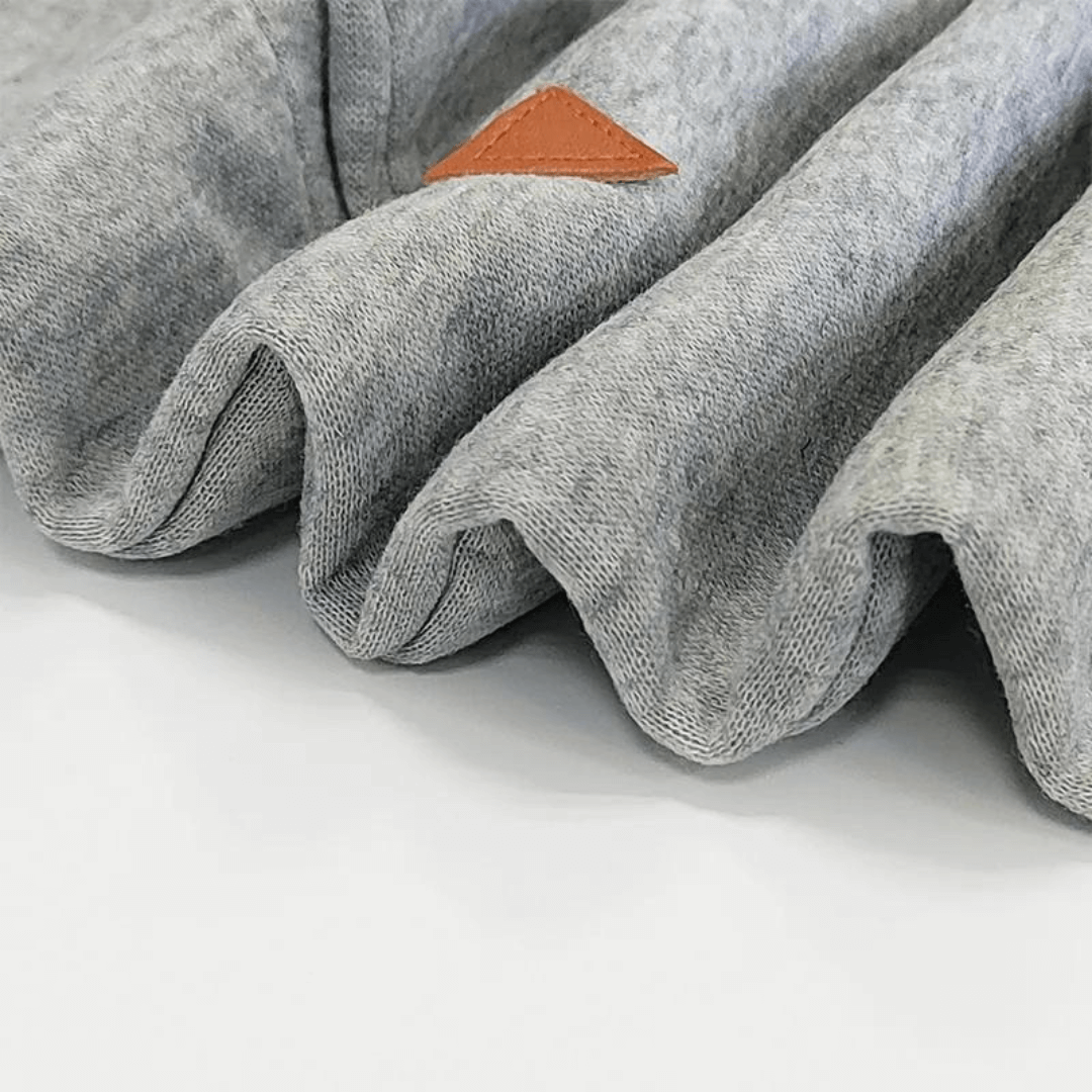 Sweatkleid | Taschen | Kaputzen | Knielang | Lange Ärmel | Einfarbig-Luzern Mode