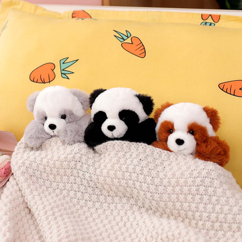 Plüsch-Panda mit Korb zum Herausnehmen – weich gefüllt & dekorativ – 20 cm