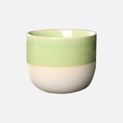 Grüne und weiße Keramik-Teetasse, 120ml, Porzellan, Kung Fu Stil, Geschenk, Tischgeschirr.