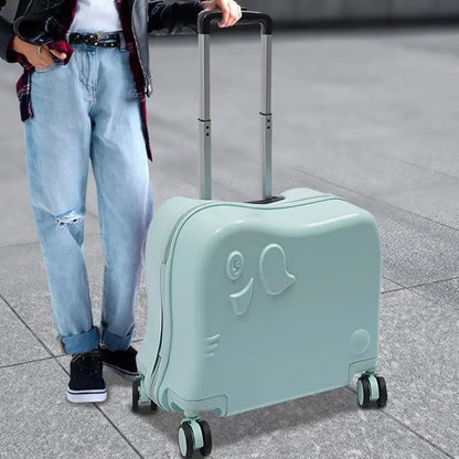 Kinderkoffer | Elefant | Ohne Schloss | 4 Universalrollen | Robust-Luzern Mode