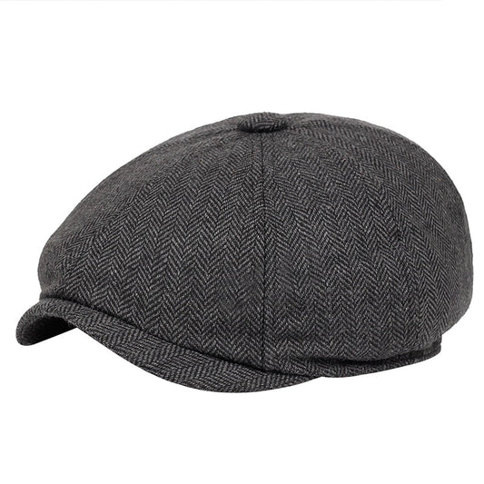 Schiebermütze | Vintage | Einfarbig | Leicht | Atmungsaktiv | Mesh-Dunkelgrau-Luzern Mode