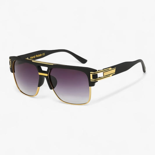 Sonnenbrille | Eckig | Unisex | Verspiegelt | UV-400 Schutz | Retro-Luzern Mode
