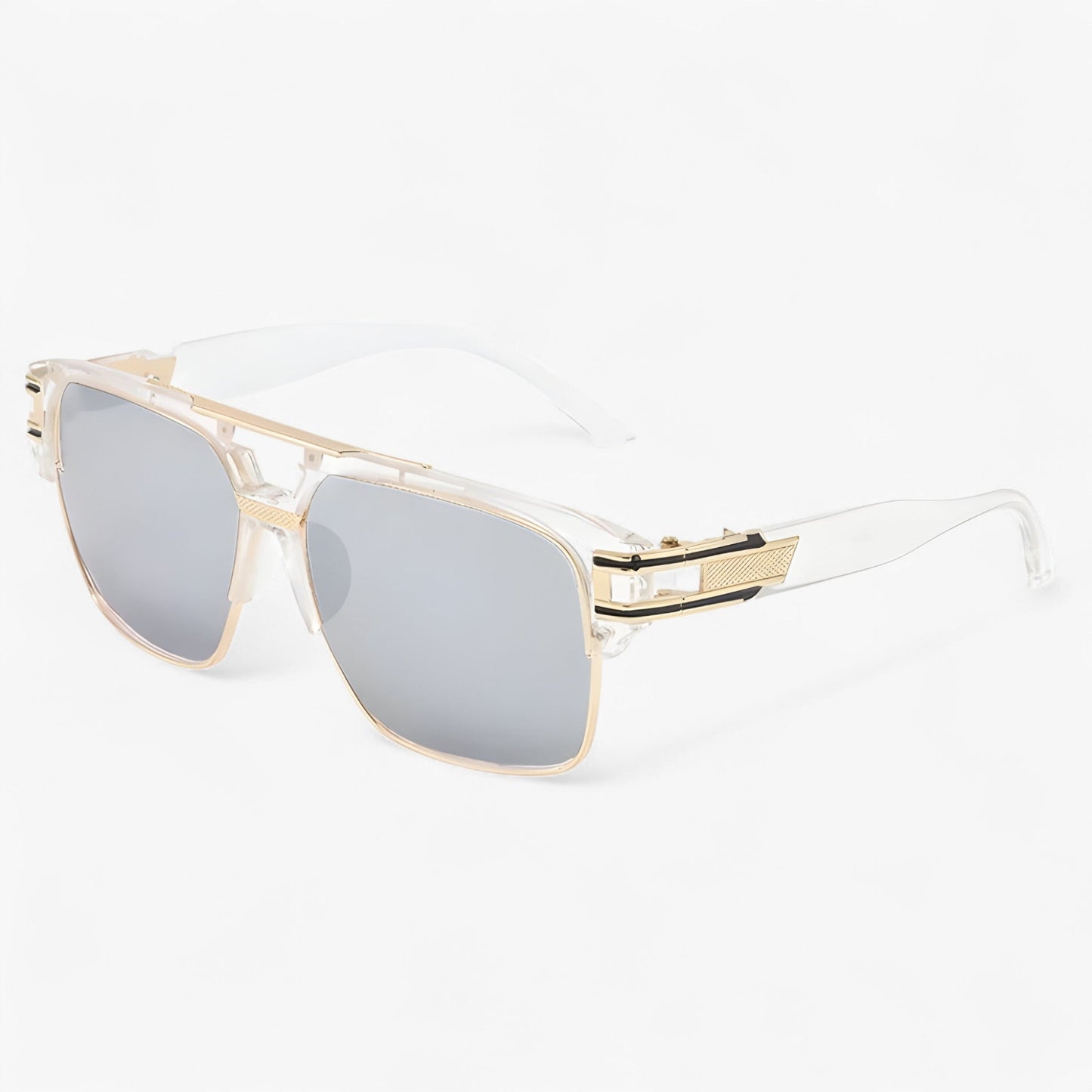 Sonnenbrille | Eckig | Unisex | Verspiegelt | UV-400 Schutz | Retro-Luzern Mode