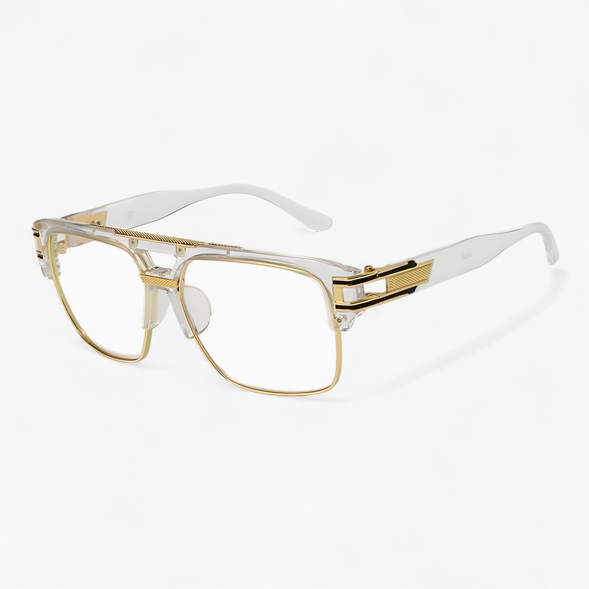 Sonnenbrille | Eckig | Unisex | Verspiegelt | UV-400 Schutz | Retro-Transparant-Luzern Mode