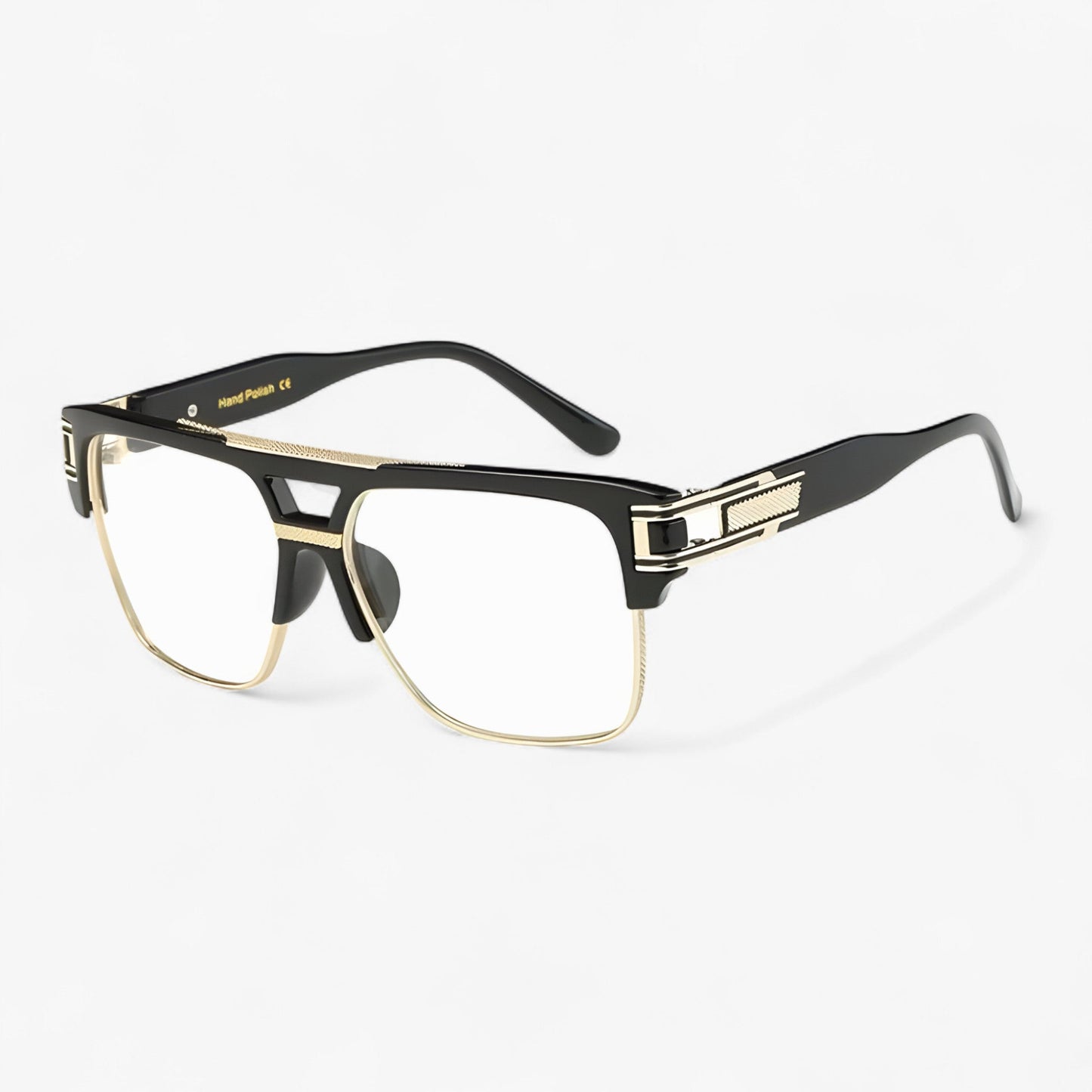Sonnenbrille | Eckig | Unisex | Verspiegelt | UV-400 Schutz | Retro-Transparant Schwarz-Luzern Mode