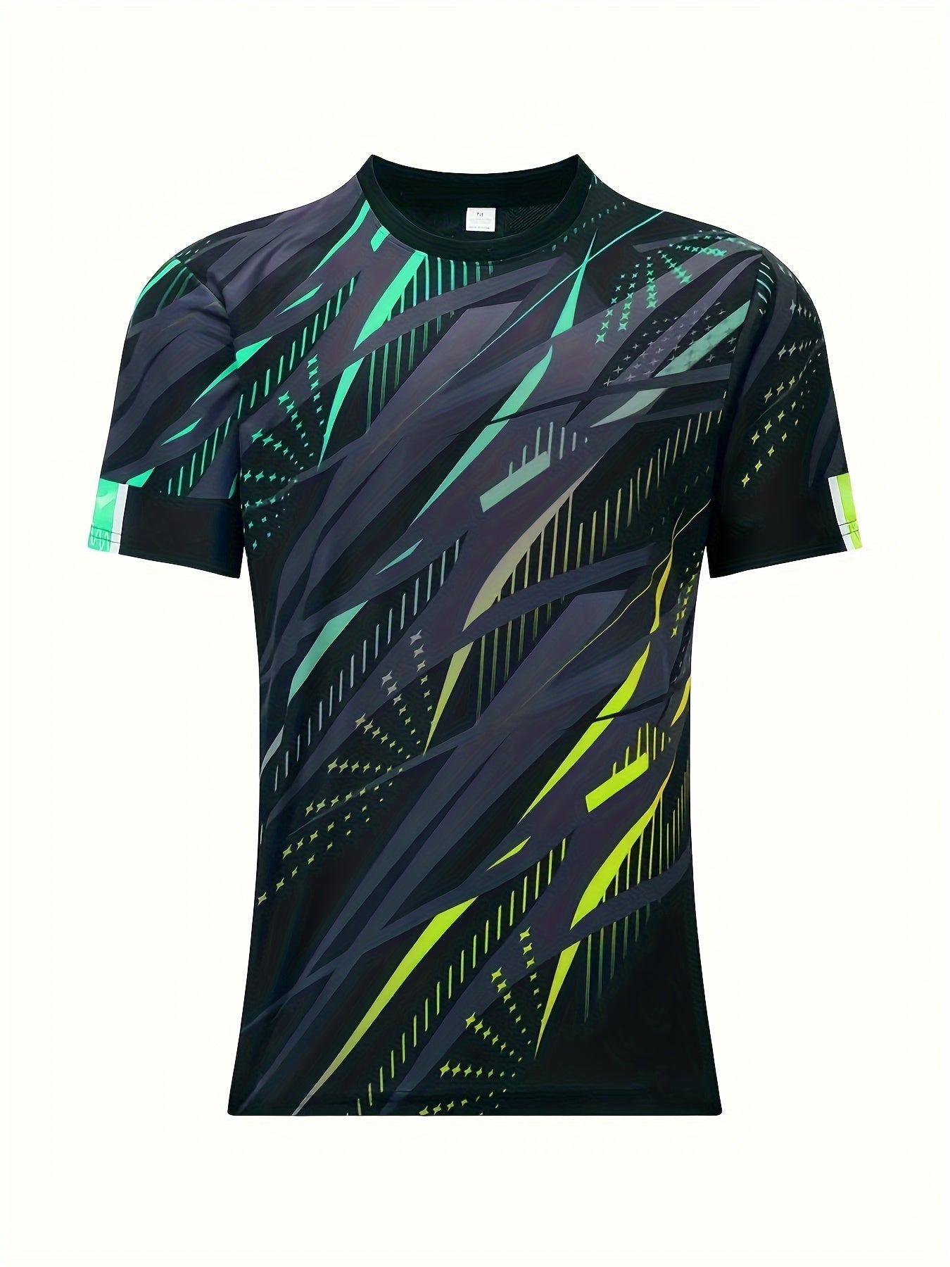 Herren T-Shirt 1+1 GRATIS | gestreiftes Shirt Sommer | stylisch bequem | bunt cool-Grün/Gelb-S-Luzern Mode