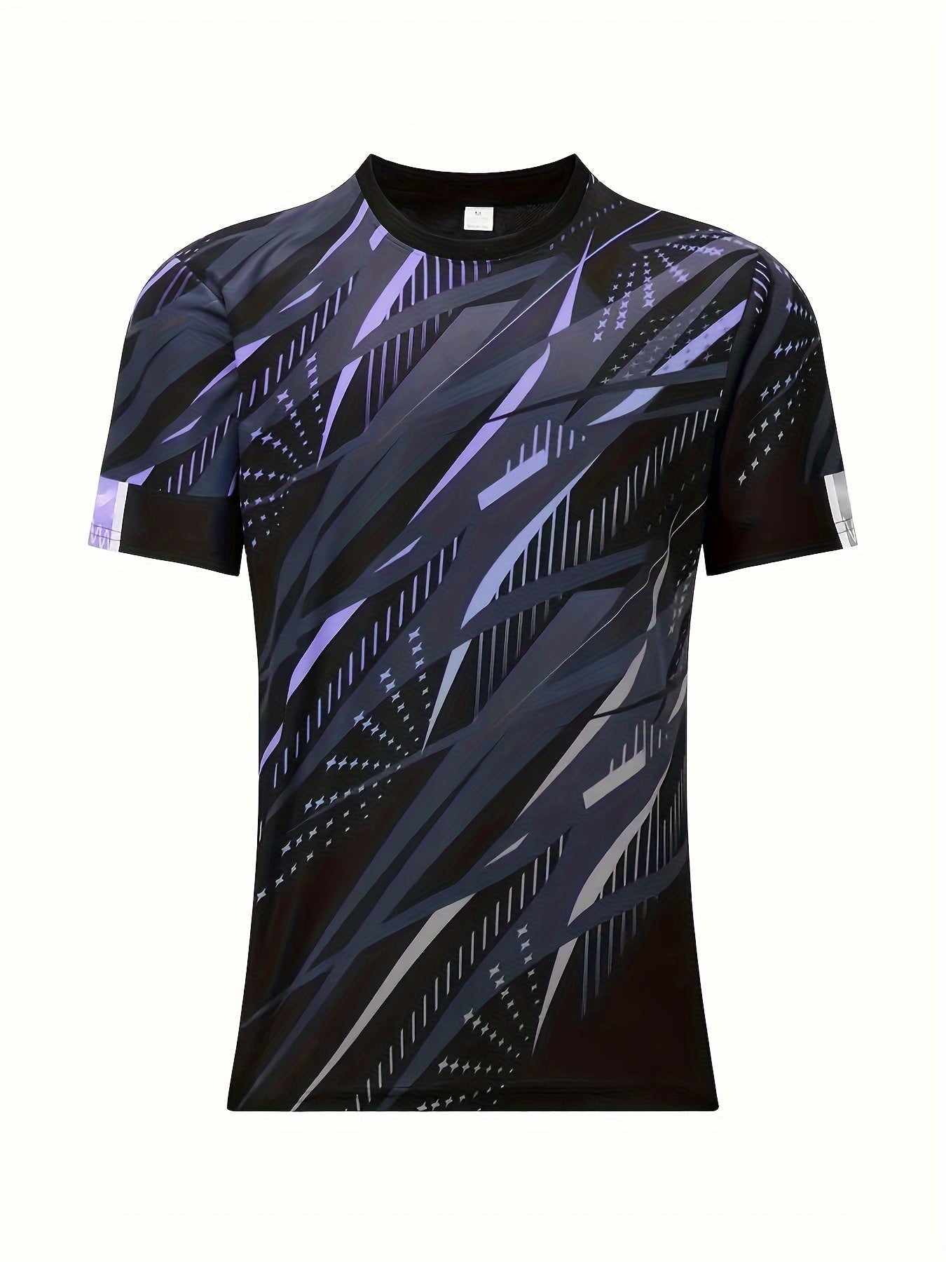 Herren T-Shirt 1+1 GRATIS | gestreiftes Shirt Sommer | stylisch bequem | bunt cool-Violett-S-Luzern Mode