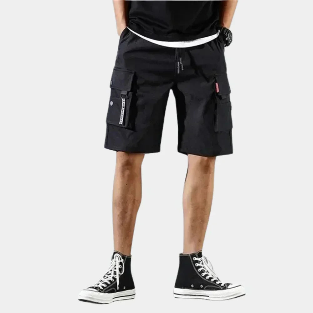 Herren Cargo Shorts | Baumwolle | Loose Fit | Elastischer Bund -Luzern Mode