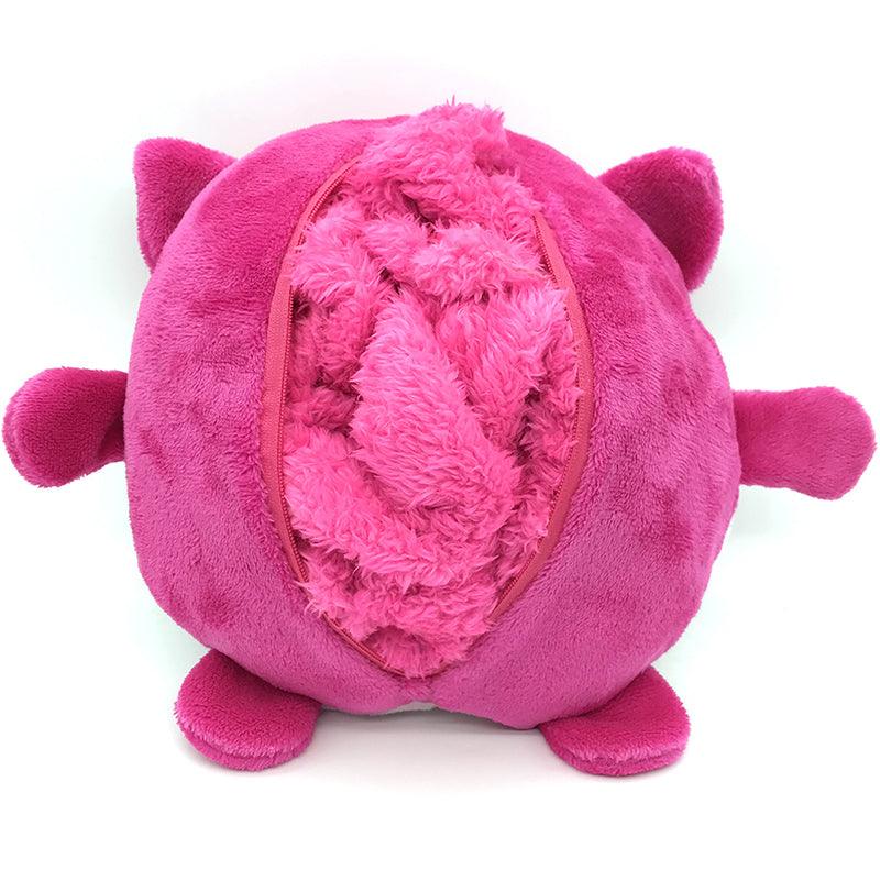Rosa Plüschspielzeug Gehirnform, weiches Kuscheltier, Kinderzimmer Dekoration, Geschenkidee.