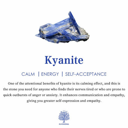Blauer Kyanit-Kristall, beruhigend, energetisierend, Selbstakzeptanz, Heilstein, Mineralien.
