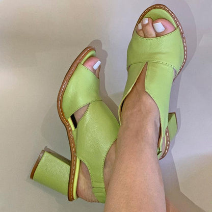 Damen Ledersandalen mit Absatz & Komfortfußbett – Selina