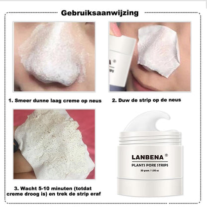 LANBENA Pflanzen Porenstreifen, 30g, Gesichtsreinigung, Mitesserentfernung, Hautpflege.