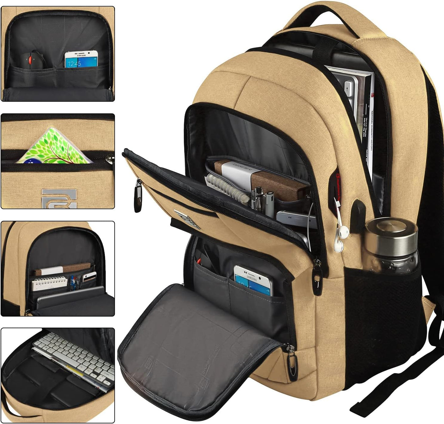 Dunne anti-diefstal laptoprugzak met USB-oplaadpoort