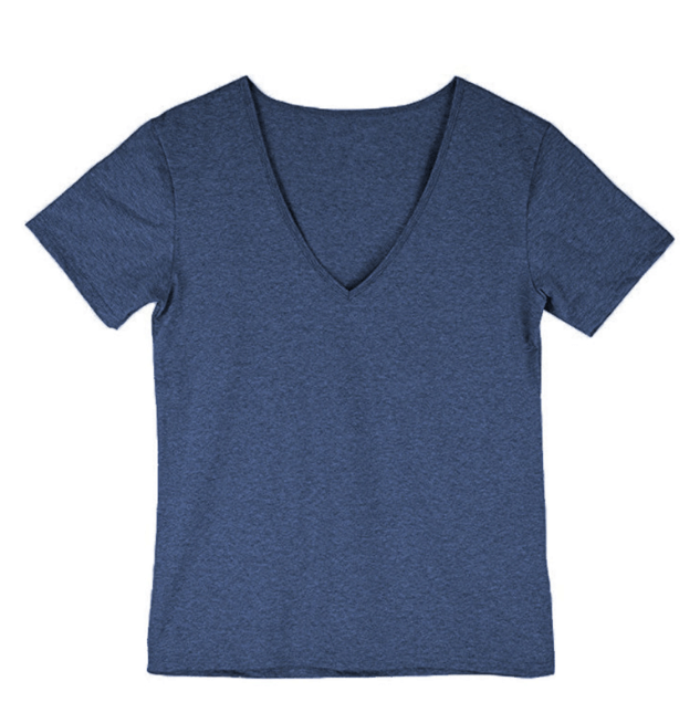 Baumwollmischung | figurbetonter Schnitt | tiefer V-Ausschnitt | Slim Fit | S–2XL-Luzern Mode
