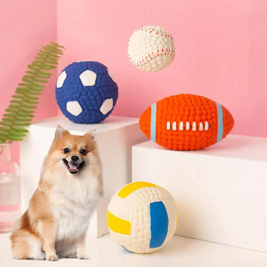 Latex Hundespielzeug Set, bunt, langlebig, für mittlere und große Hunde, Zahnpflege.
