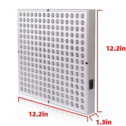 LED-Rotlicht-Therapie-Paneel, 225 LEDs, Anti-Aging, Hautpflege, Schmerztherapie, 31x31cm.