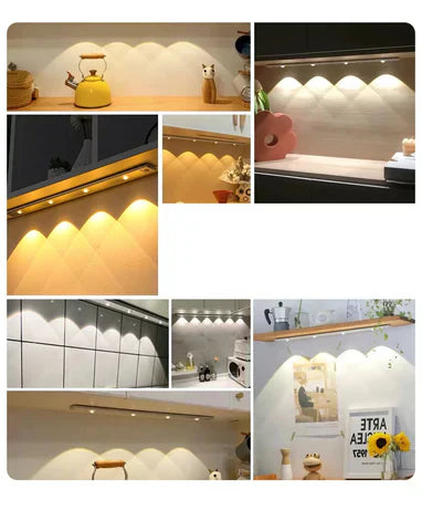 LED-Unterbauleuchte Küche, warmweiß, energiesparend, modernes Design, Beleuchtungslösung.