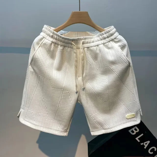 Herren Shorts Sommer | Leicht & atmungsaktiv | Mit Taschen | Henry Stil-Weiß-S-Luzern Mode