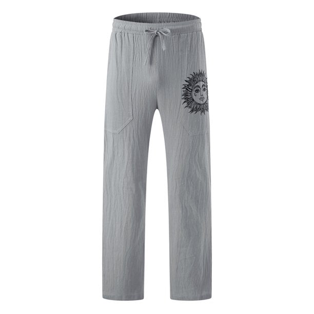 Sommerhose Herren | Leinen | Locker & bequem | Freizeit | Yoga | Alltag-Luzern Mode