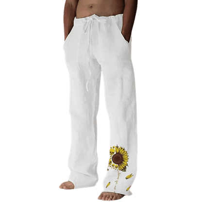 Sommerhose Herren | Leinen | Locker & bequem | Freizeit | Yoga | Alltag-Luzern Mode
