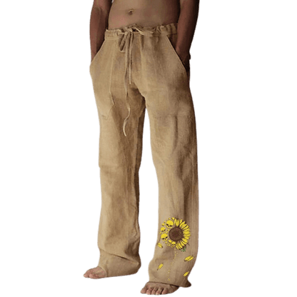 Sommerhose Herren | Leinen | Locker & bequem | Freizeit | Yoga | Alltag-Luzern Mode