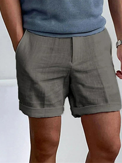 Sommer Shorts Herren | Leinen Baumwolle | Locker | Luftig | Atmungsaktiv | Strand-Luzern Mode
