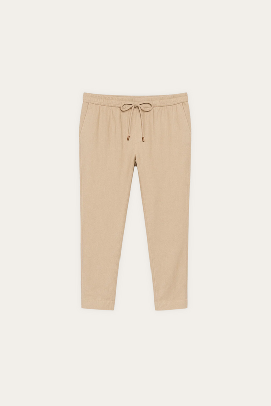 Leinenhose Herren | Olivegrün | Schmal geschnitten | Luftig | Sommer Look-XS-Luzern Mode