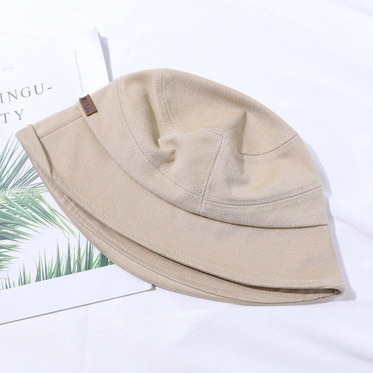 Sommerhut Damen leicht | Bucket Hat mit Nahtdesign | Schlichter Sonnenhut Style-Beige-Luzern Mode